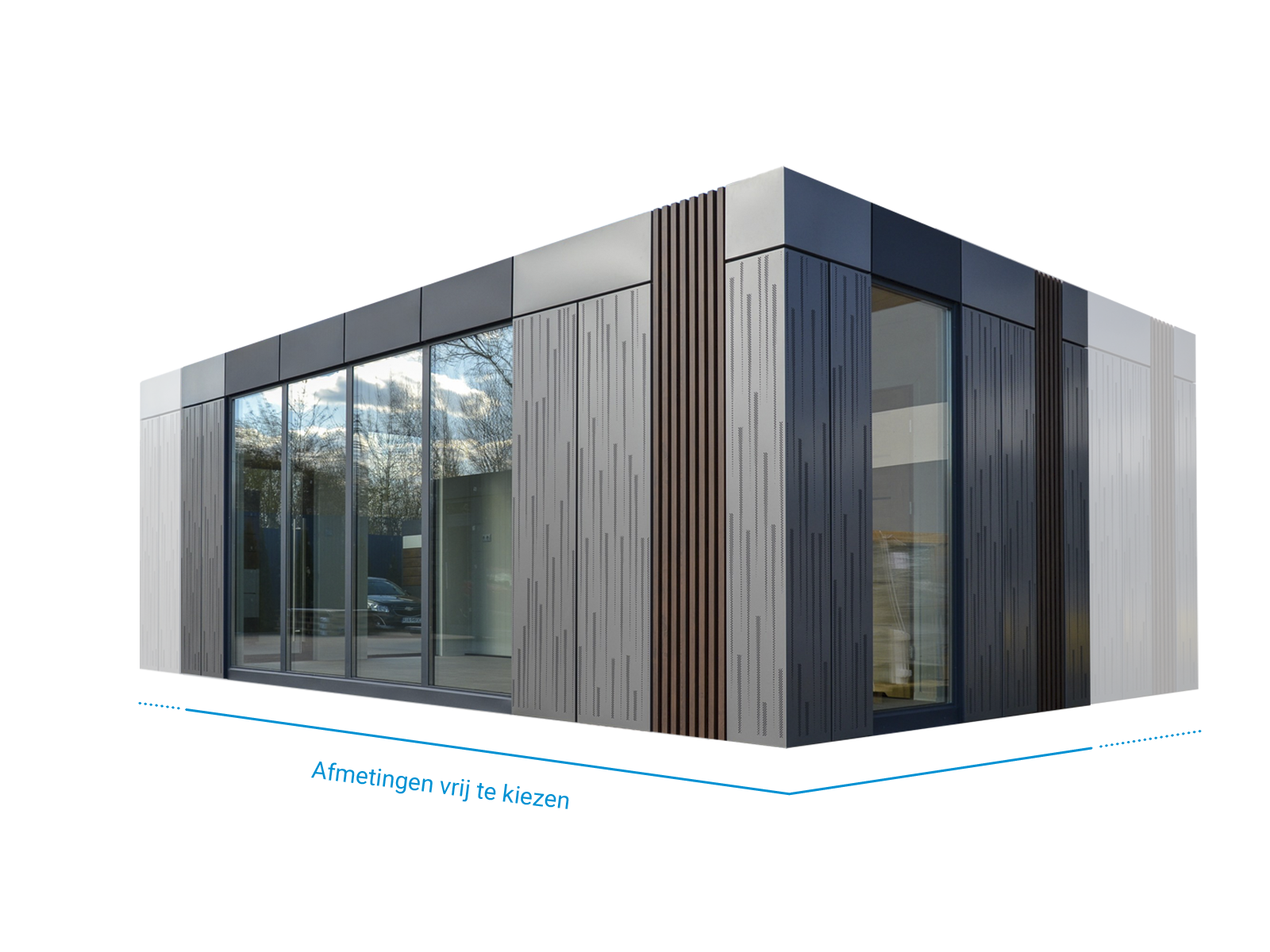 Kantoorcontainer met 120 mm geïsoleerde wanden en technische beschrijving      